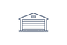 Lagerhaus-Icon für Art des Unterstellplatzes